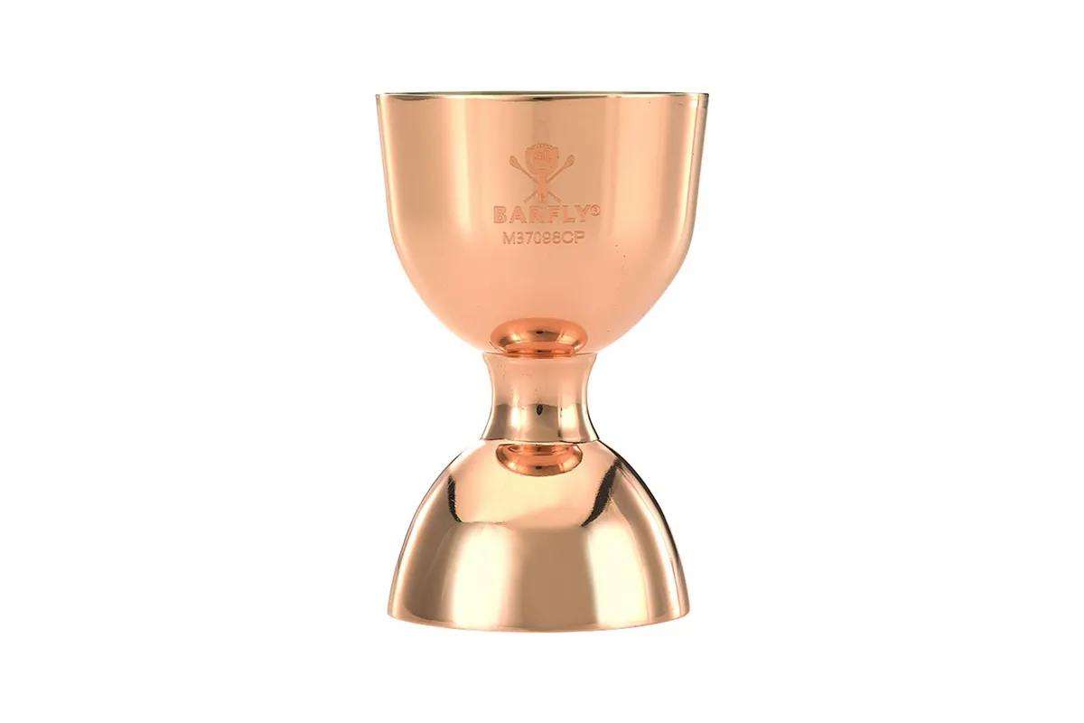Miarka barmańska Bell z prostą krawędzią, miedź, BarFly, 25/50ml BarFly M37098CP