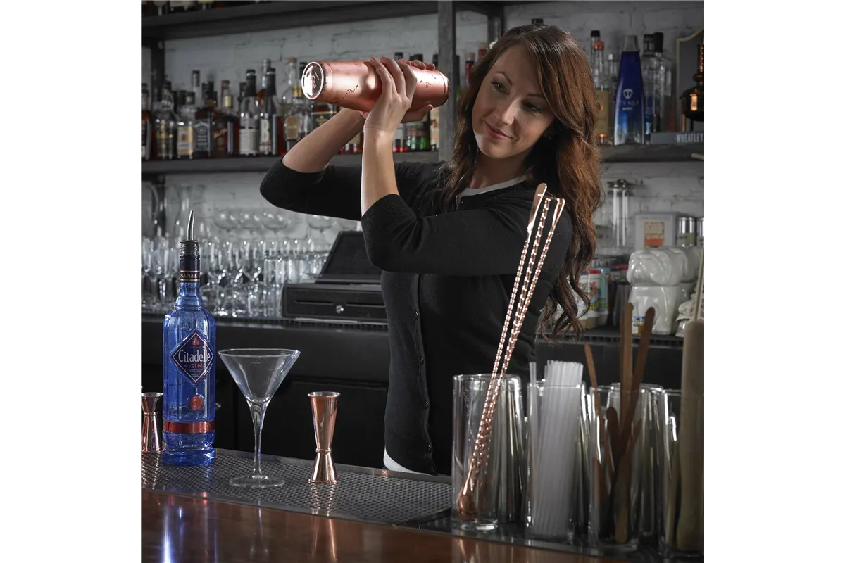 Miarka barmańska Bell z prostą krawędzią, miedź, BarFly, 25/50ml BarFly M37098CP