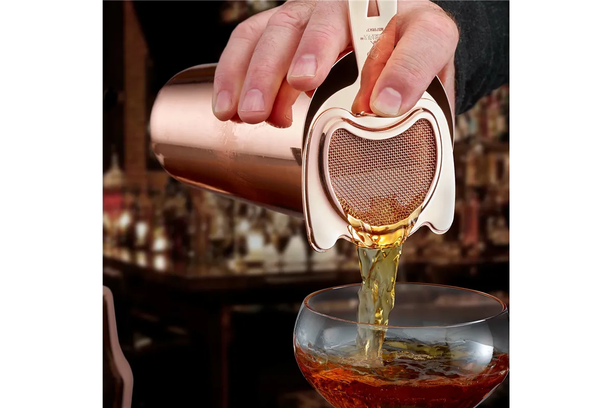 Miarka barmańska Bell z prostą krawędzią, miedź, BarFly, 25/50ml BarFly M37098CP