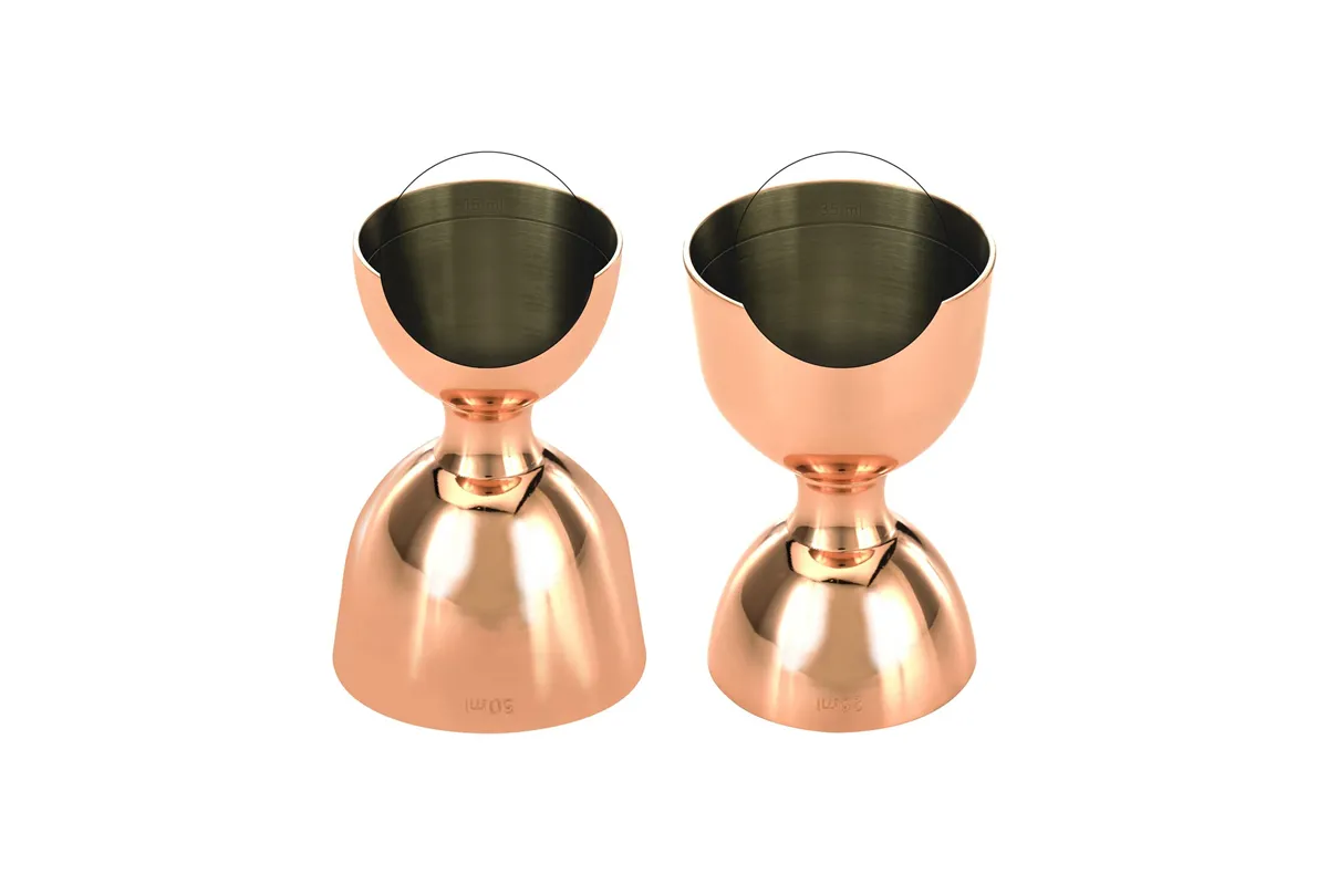 Miarka barmańska Bell z prostą krawędzią, miedź, BarFly, 25/50ml BarFly M37098CP