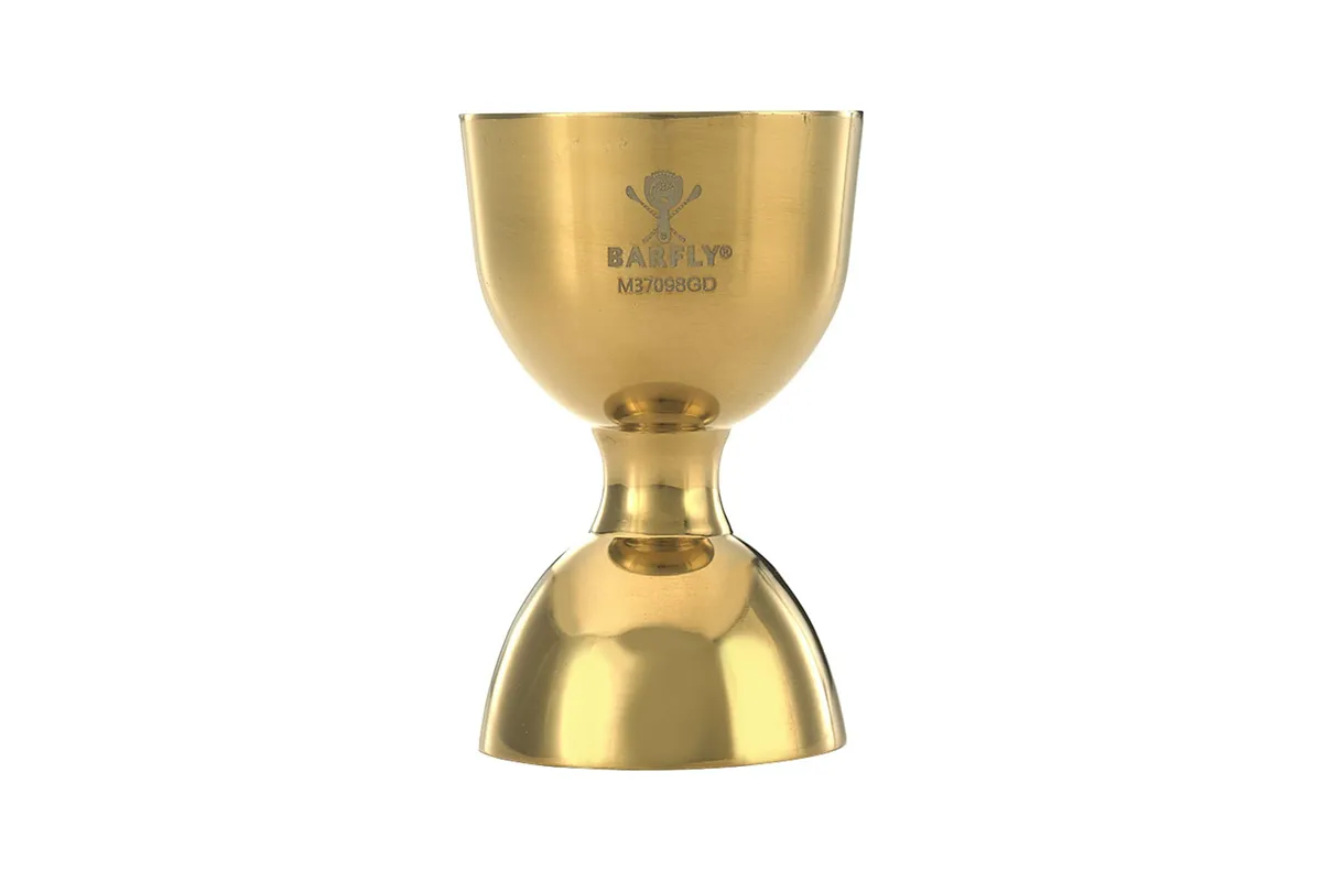 Miarka barmańska Bell z prostą krawędzią, złota, BarFly, 25/50ml BarFly M37098GD
