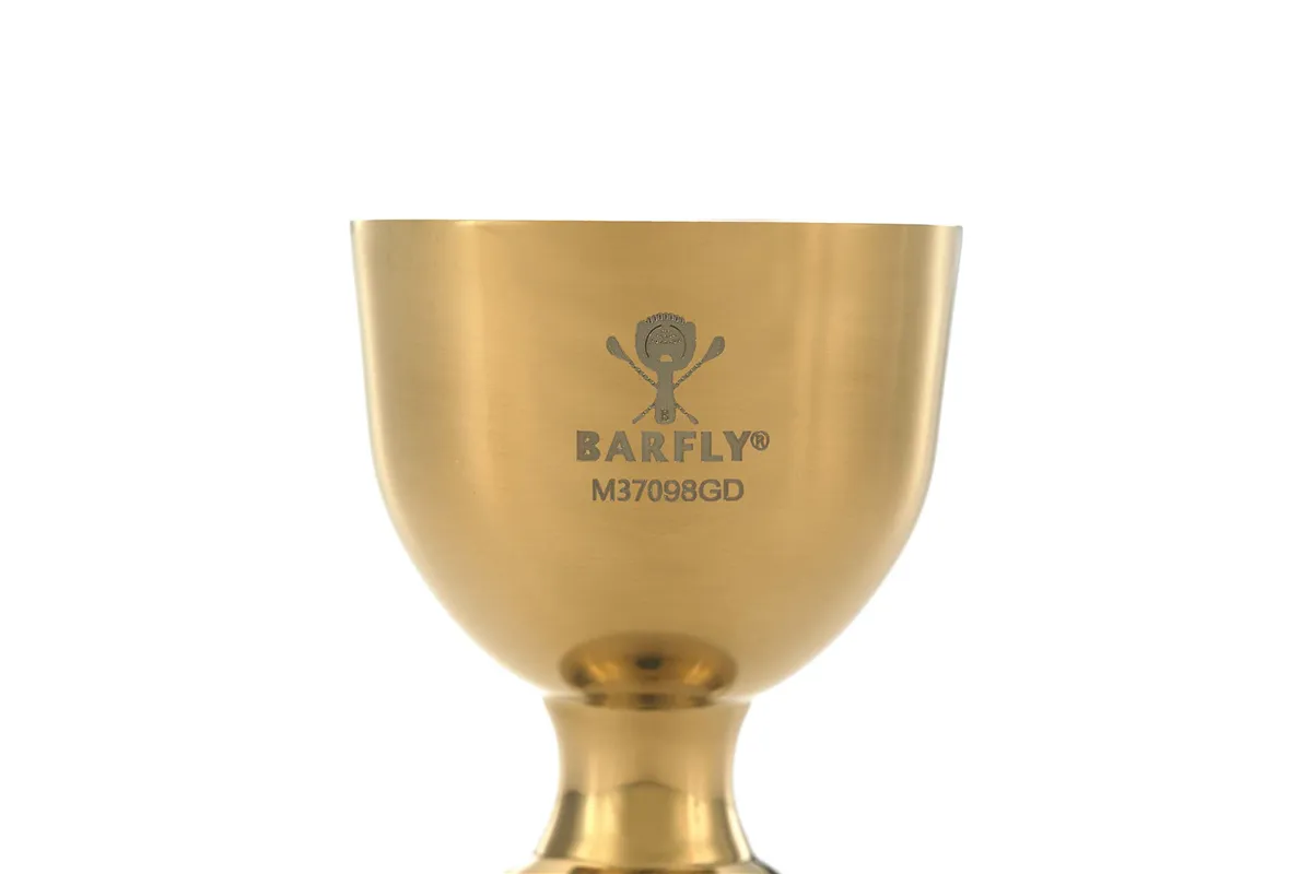 Miarka barmańska Bell z prostą krawędzią, złota, BarFly, 25/50ml BarFly M37098GD