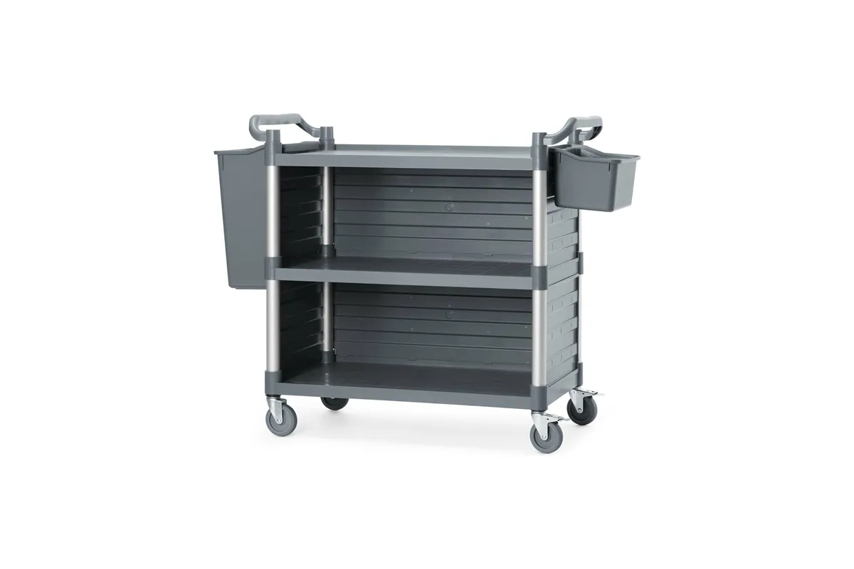Wózek serwisowy z panelami bocznymi, 3-półkowy, 1010x500x(h)960mm Amerbox 816271