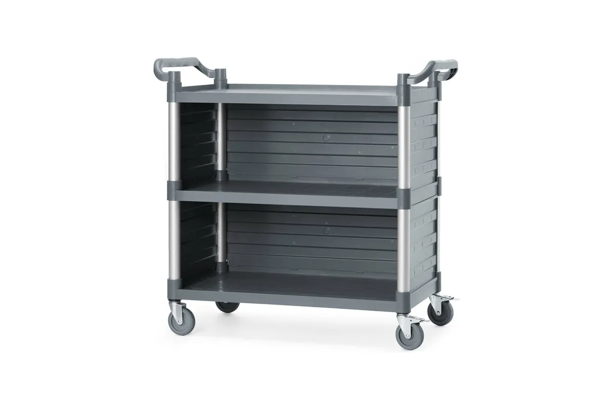 Wózek serwisowy z panelami bocznymi, 3-półkowy, 1010x500x(h)960mm Amerbox 816271