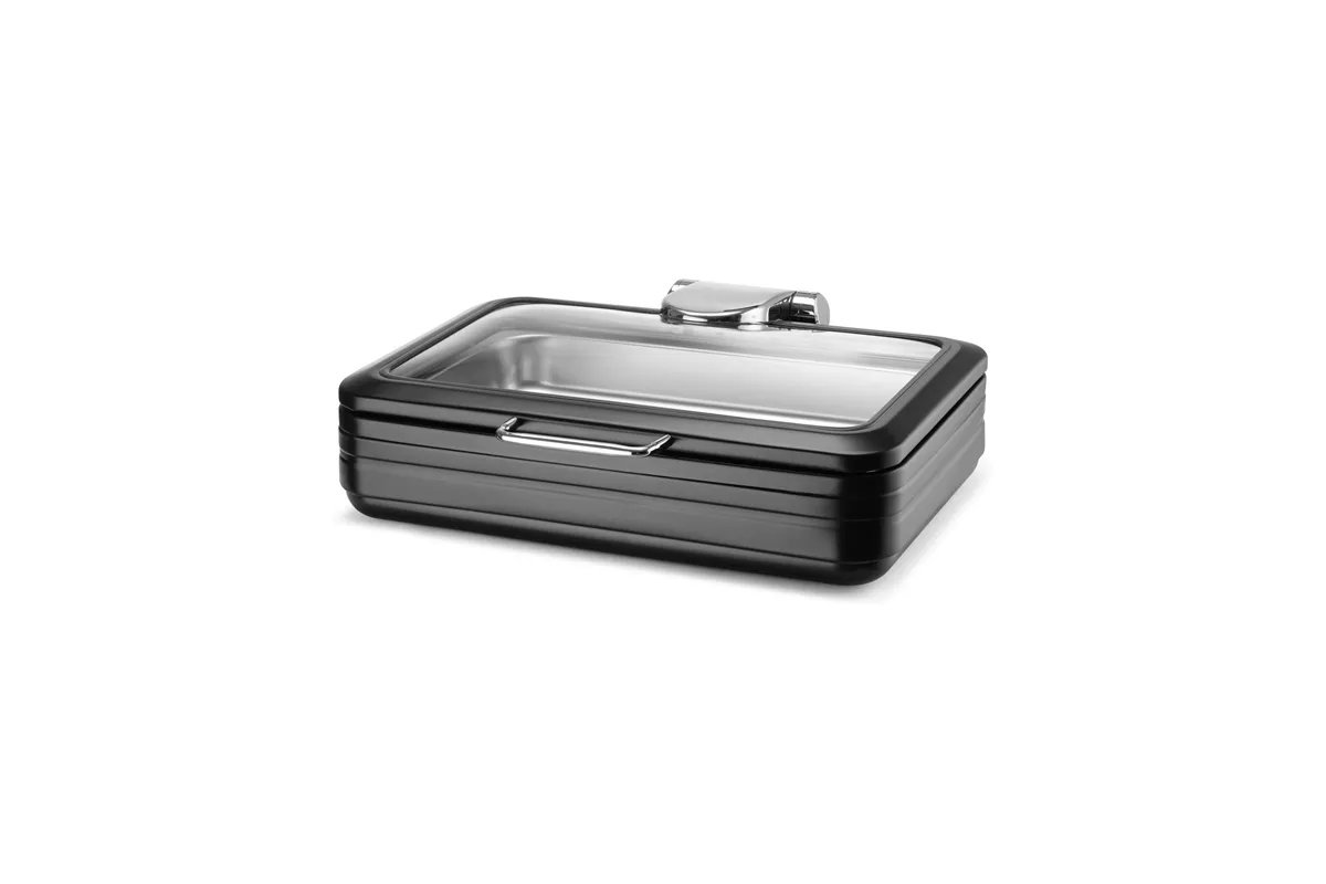 Podgrzewacz indukcyjny ze szklaną pokrywą De Luxe Black, GN 1/1 Fine Dine 473573