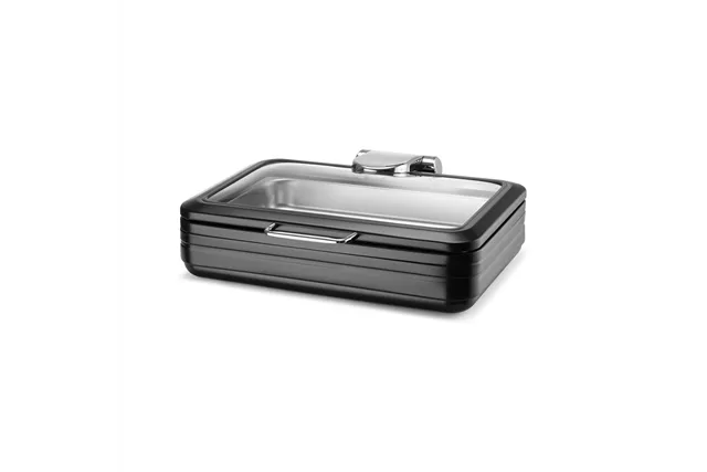 Podgrzewacz indukcyjny ze szklaną pokrywą De Luxe Black, GN 1/1 Fine Dine 473573 Podgrzewacz indukcyjny ze szklaną pokrywą De Luxe Black, GN 1/1 Fine Dine 473573