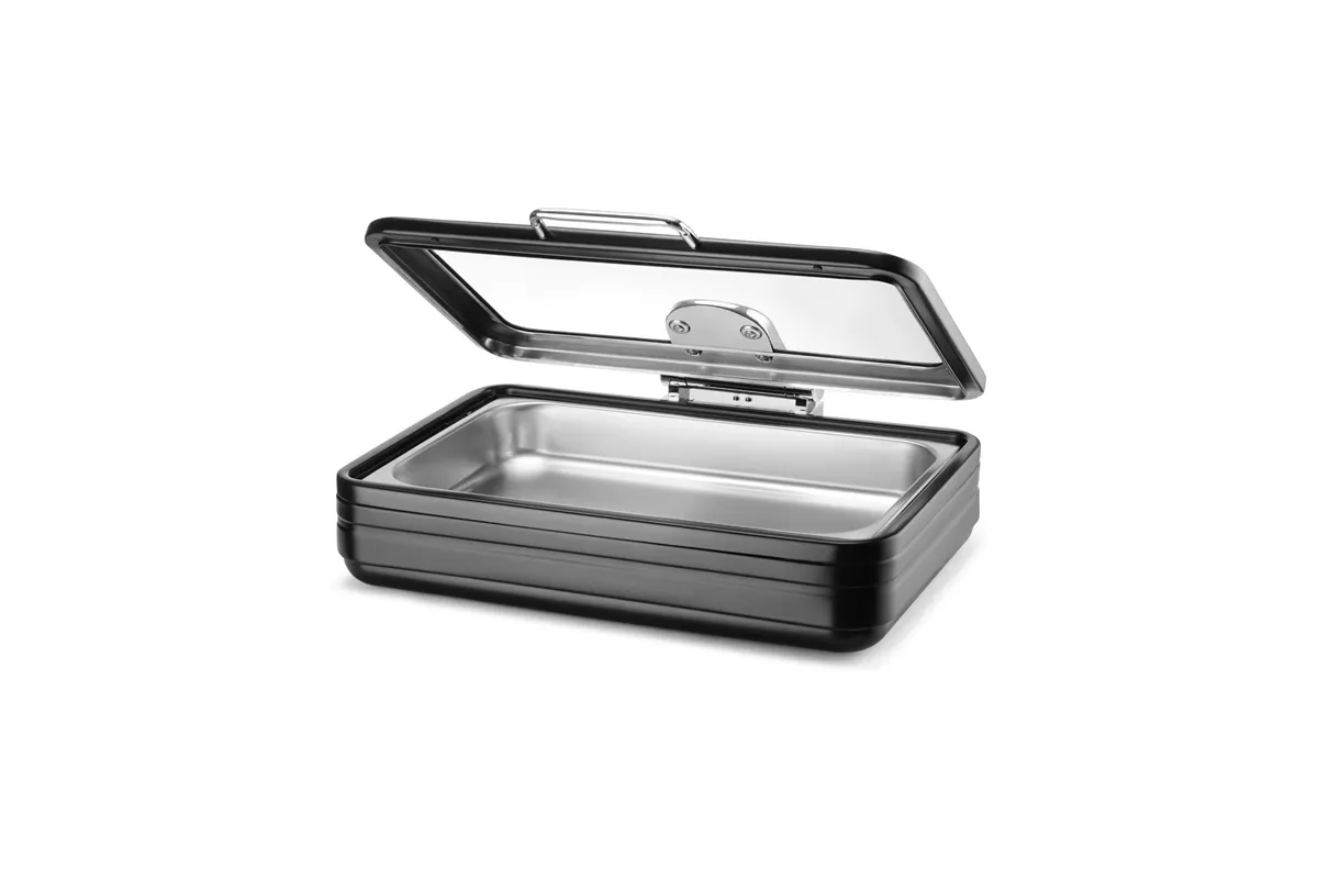 Podgrzewacz indukcyjny ze szklaną pokrywą De Luxe Black, GN 1/1 Fine Dine 473573