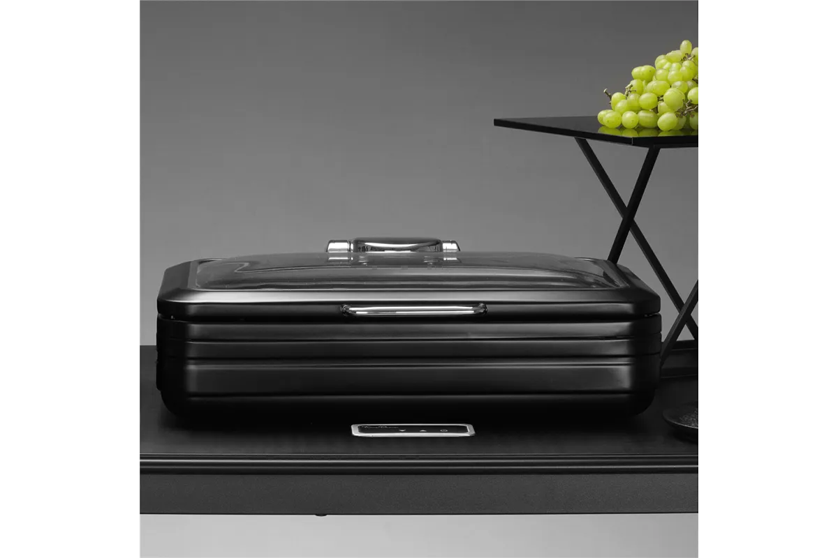 Podgrzewacz indukcyjny ze szklaną pokrywą De Luxe Black, GN 1/1 Fine Dine 473573