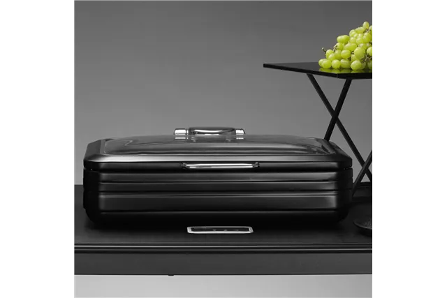 Podgrzewacz indukcyjny ze szklaną pokrywą De Luxe Black, GN 1/1 Fine Dine 473573 Podgrzewacz indukcyjny ze szklaną pokrywą De Luxe Black, GN 1/1 Fine Dine 473573