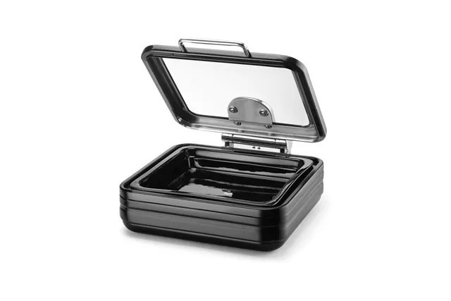 Podgrzewacz indukcyjny ze szklaną pokrywą De Luxe Black, GN 2/3 Fine Dine 473580 Podgrzewacz indukcyjny ze szklaną pokrywą De Luxe Black, GN 2/3 Fine Dine 473580