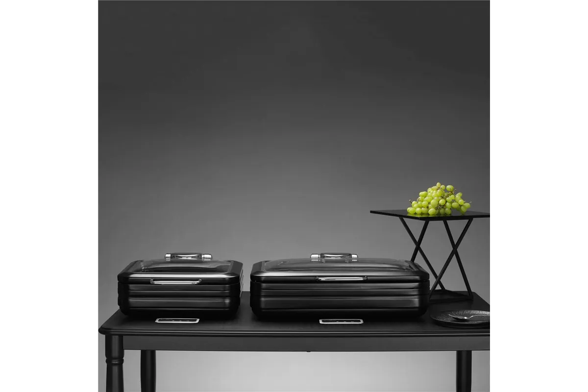 Podgrzewacz indukcyjny okrągły ze szklaną pokrywą De Luxe Black, 11l Fine Dine 473597