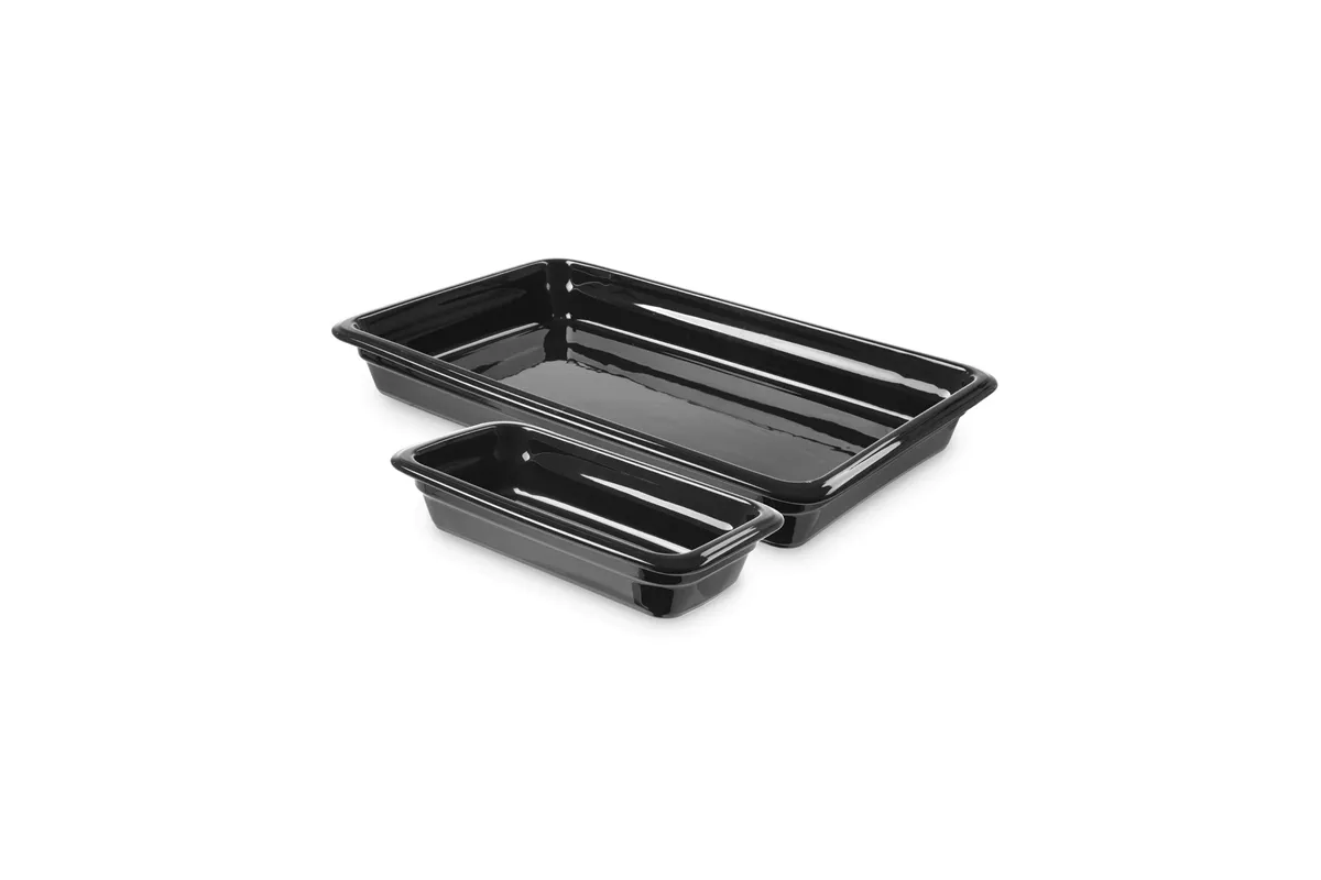 Pojemnik porcelanowy GN 1/2, czarny, 330x260x(h)65mm Fine Dine 783986