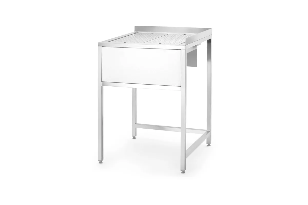 Narożny stół Oxygen Hybrid z ukrytą komorą zlewową i myjką do płukania dzbanków, 650x650x(h)900mm Barmatic 817483