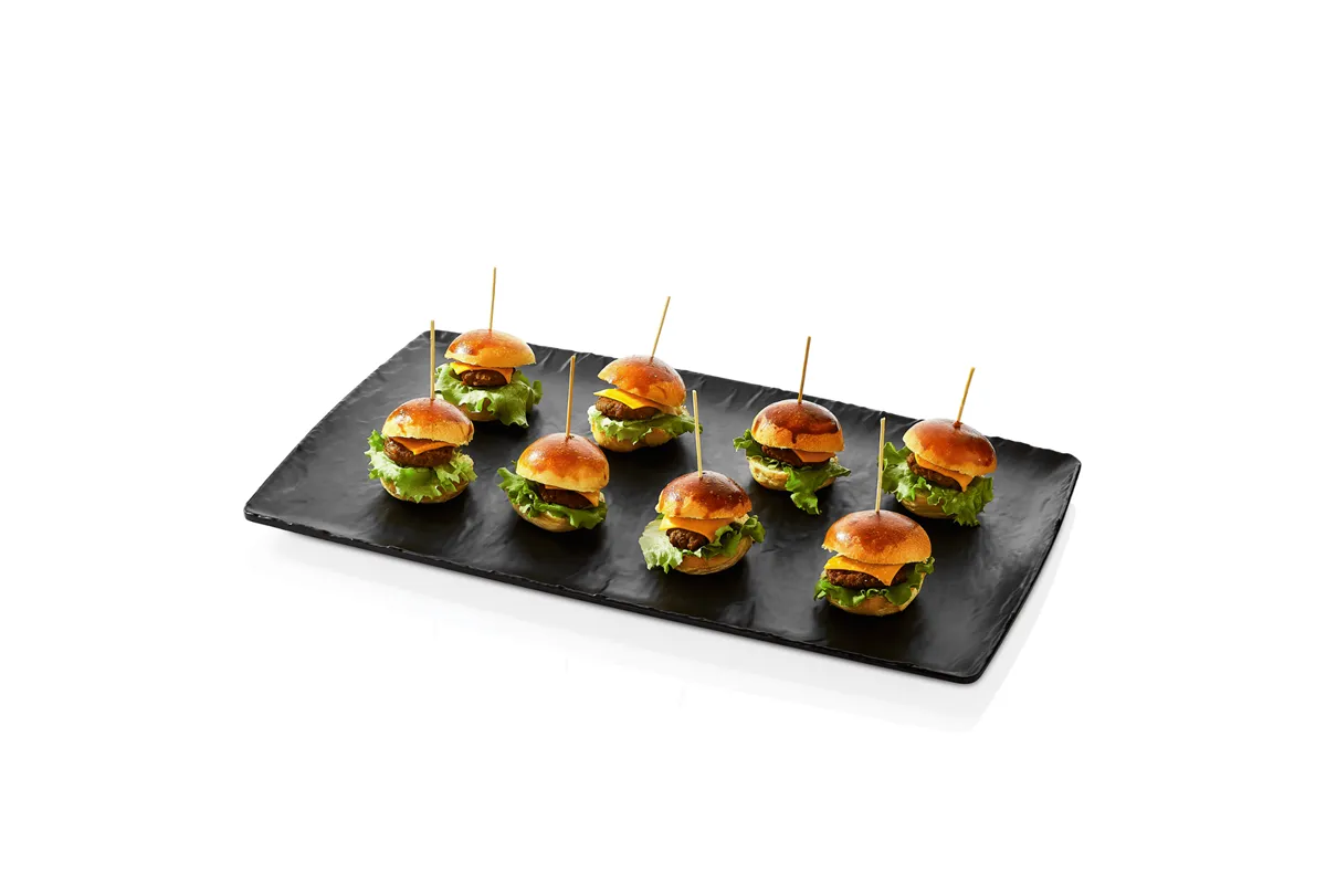 Półmisek z melaminy Rock, czarny, GN 1/3, 176x325mm Fine Dine 562642