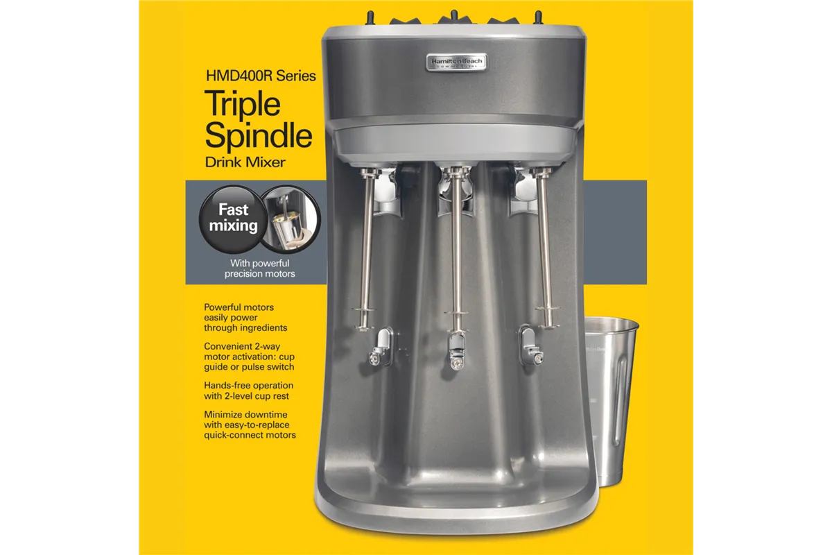 Mikser potrójny, koktajler do frappe koktaji i shake mlecznych HMD400P-CE ,Hamilton Beach Commercial Hamilton Beach Commercial H
