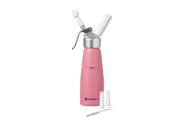 Syfon do bitej śmietany 0,5L Pastelowy różowy ⌀80x(H)260mm Hendi 975886