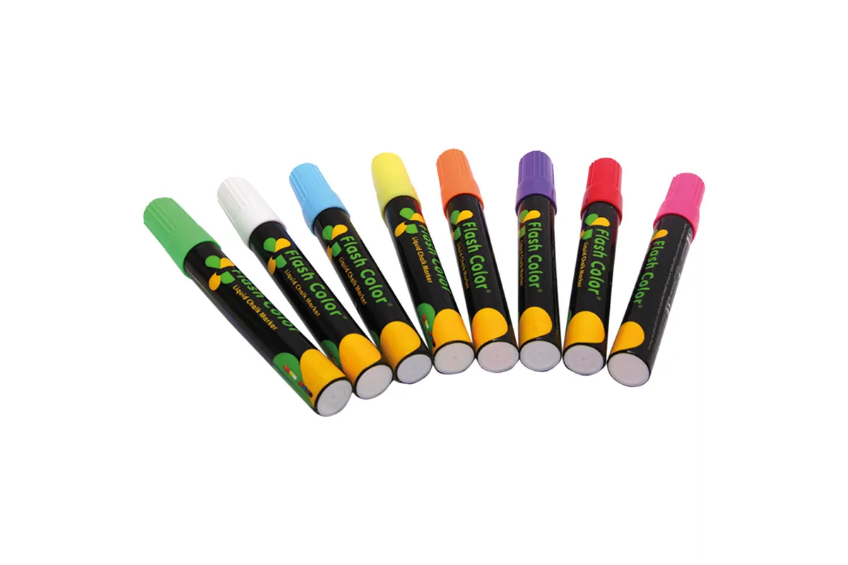 Zestaw 8 kolorowych markerów kredowych Stalgast 486008