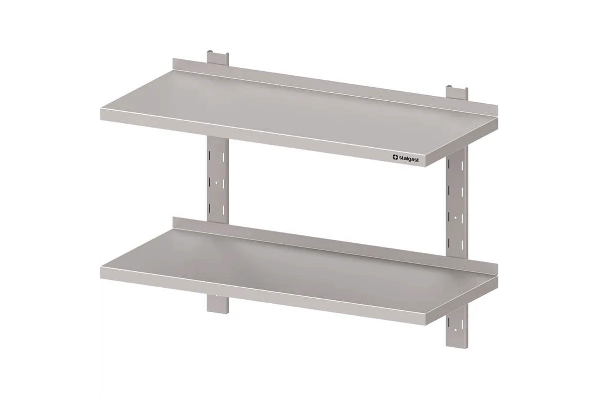 Półka stalowa, wisząca, przestawna, podwójna, 1200x300x660 mm Stalgast 610020