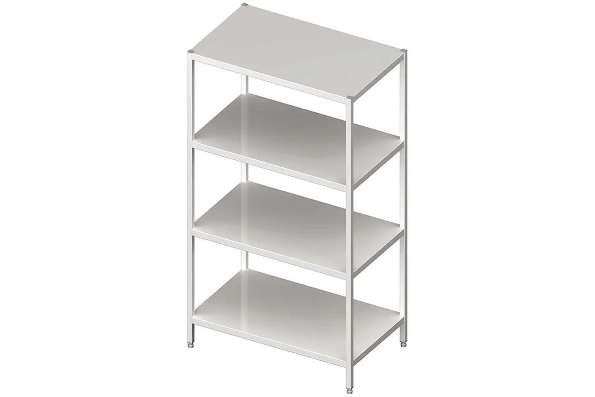 Regał stalowy, magazynowy, skręcany, półki pełne, 800x400x1800 mm Stalgast 610084