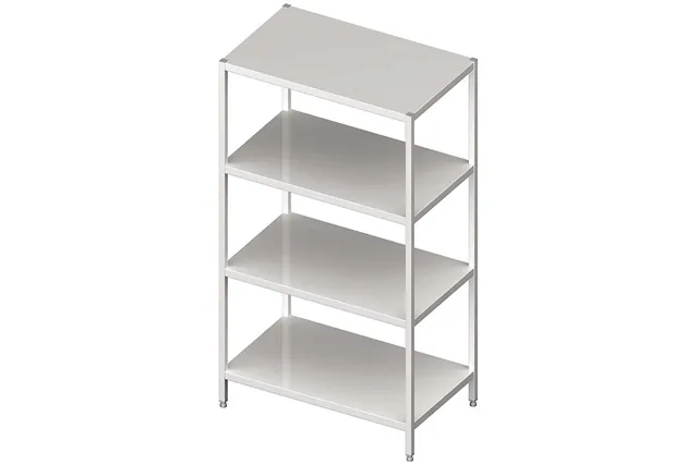 Regał stalowy, magazynowy, skręcany, półki pełne, 1000x400x1800 mm Stalgast 610104