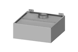 Okap przyścienny skrzyniowy skręcany z łapaczami, bez oświetlenia (króciec d250mm) 1010x1000x400 Stalgast 611010
