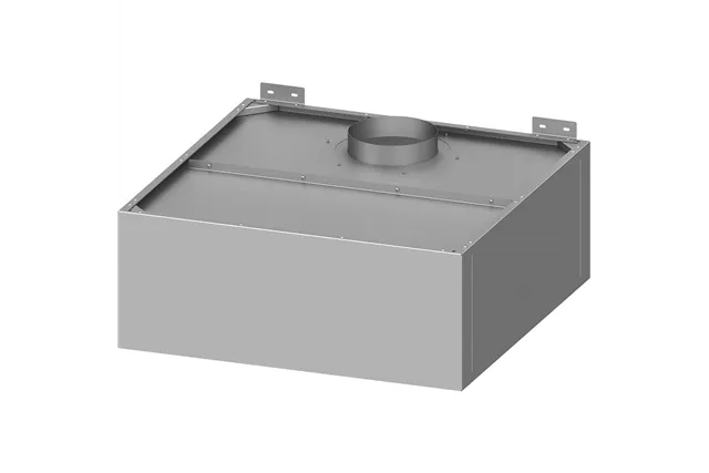 Okap przyścienny skrzyniowy skręcany z łapaczami, bez oświetlenia (króciec d250mm) 1010x1000x400 Stalgast 611010