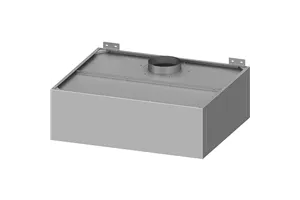 Okap przyścienny skrzyniowy skręcany z łapaczami, bez oświetlenia (króciec d250mm) 1210x1000x400 Stalgast 611012