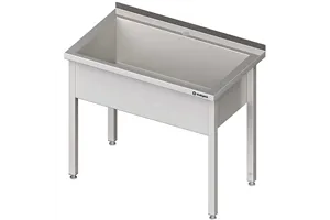 Stół z basenem 1-komorowym spawany 800x700x850 mm h300 mm Stalgast 611487