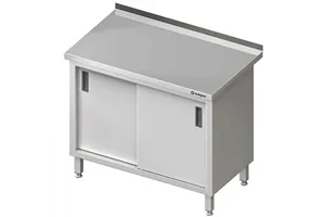 Stół stalowy przyścienny z drzwiami suwanymi 1200x600x850 mm Stalgast 616126
