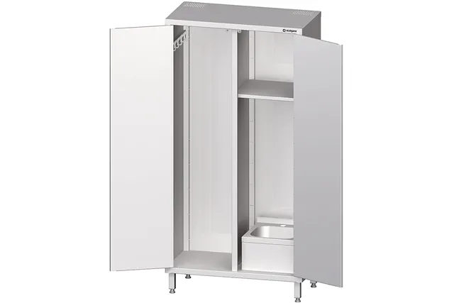 Szafa stalowa porządkowa ze zlewem 1000x500x2000 mm Stalgast 617010