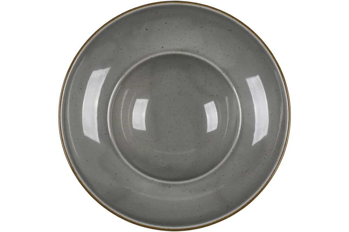 Talerz głęboki do pasty, kolor szary, Kaszub, Ø 260 mm Lubiana 390264