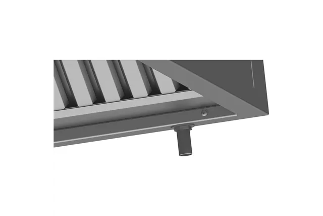Okap przyścienny skrzyniowy skręcany z łapaczami, bez oświetlenia (króciec d250mm) 1010x1000x400 Stalgast 611010