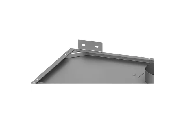 Okap przyścienny skrzyniowy skręcany z łapaczami, bez oświetlenia (króciec d250mm) 1010x1000x400 Stalgast 611010