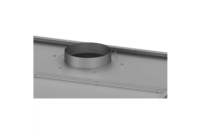 Okap przyścienny skrzyniowy skręcany z łapaczami, bez oświetlenia (króciec d250mm) 1210x1000x400 Stalgast 611012