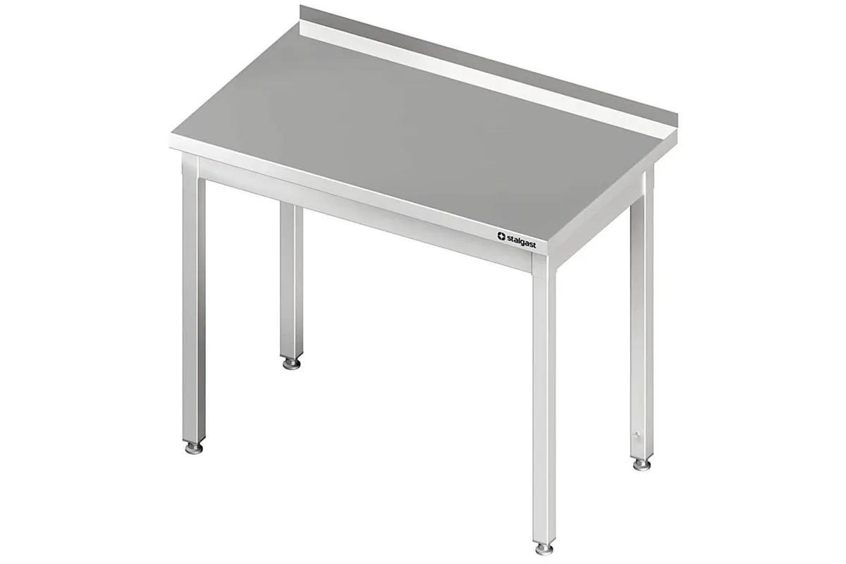 Stół stalowy bez półki, przyścienny, skręcany, 600x600x850 mm Stalgast 611066