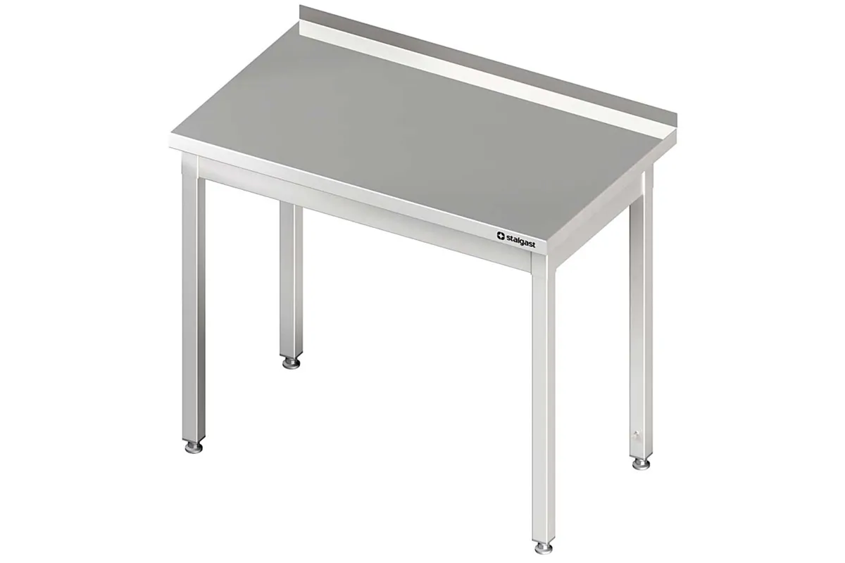 Stół stalowy bez półki, przyścienny, skręcany, 800x600x850 mm Stalgast 611086