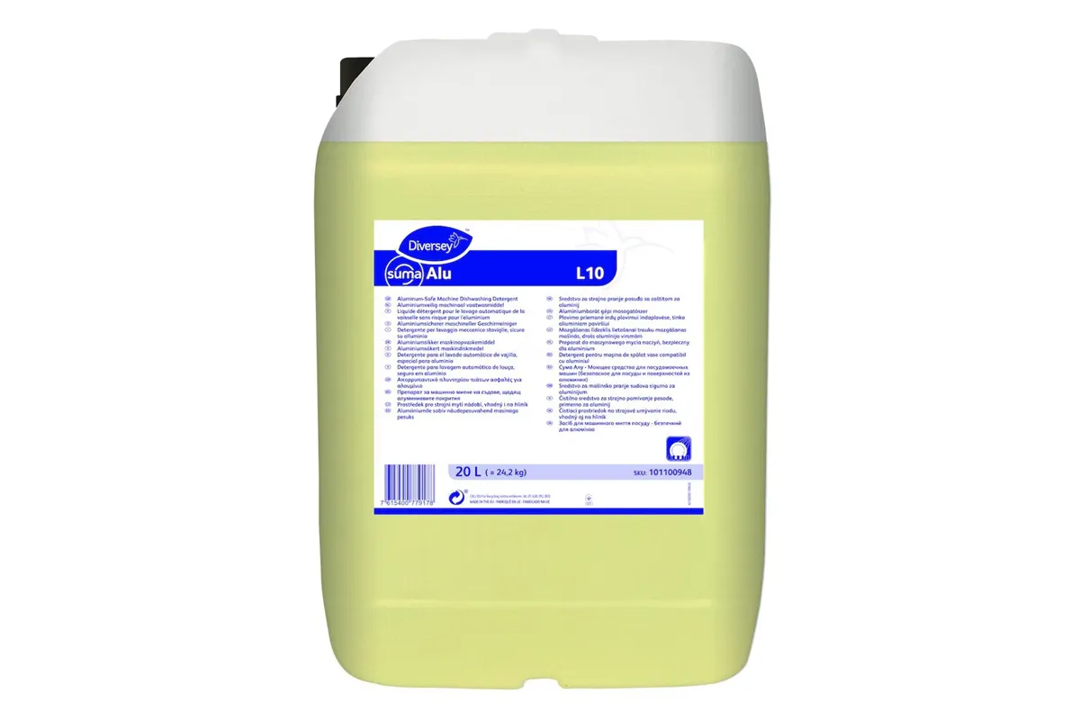 SUMA ALU L10 20L W1605 preparat do maszynowego mycia naczyń, bezpieczny dla aluminium Diversey 101100948