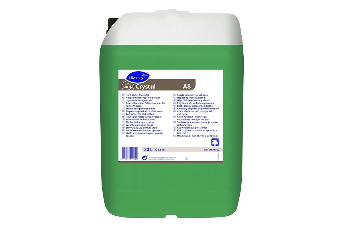 SUMA CRYSTAL A8 20L W1779 kwasowy preparat do płukania naczyń Diversey 7010142