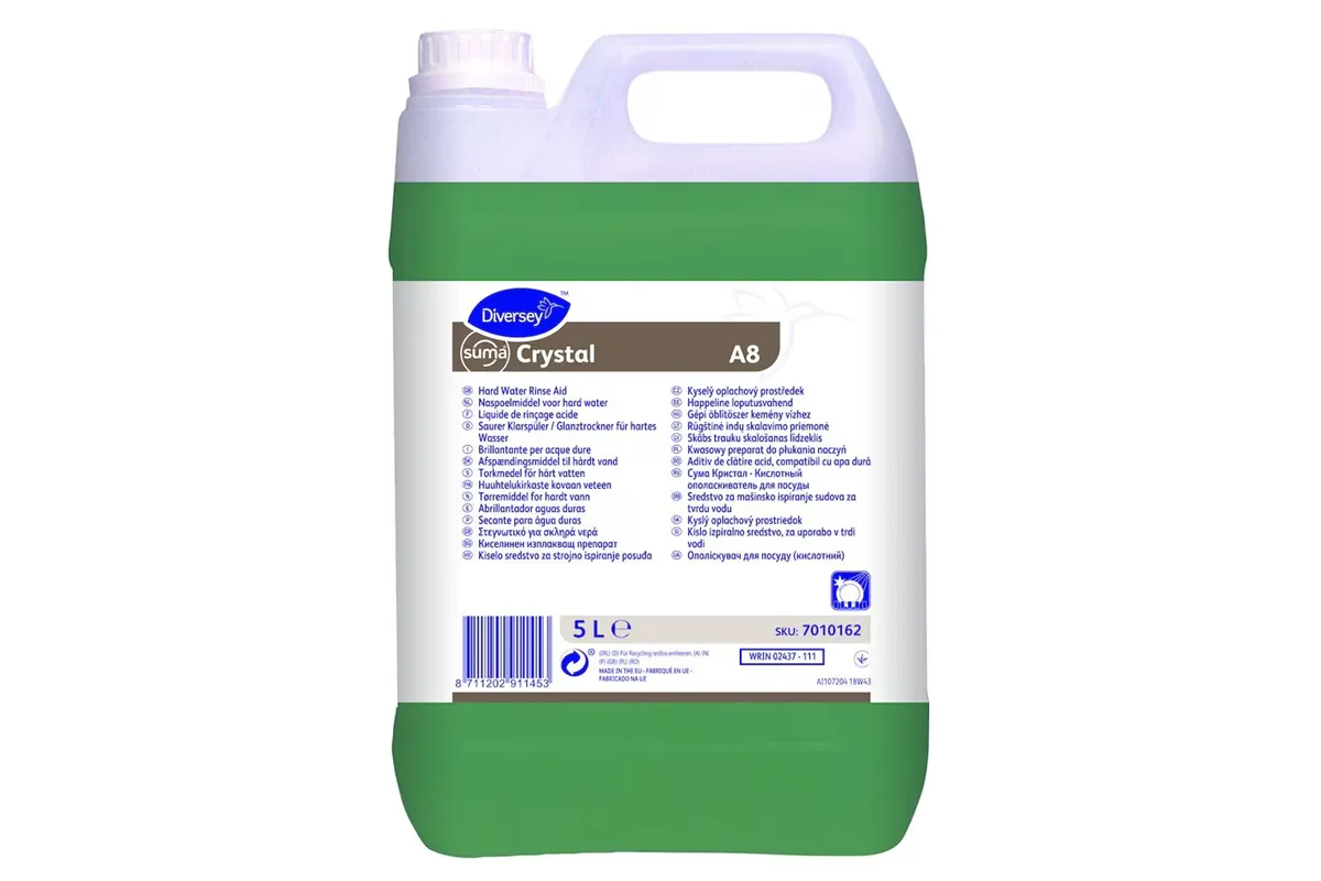 SUMA CRYSTAL A8 5L W1779+ kwasowy preparat do płukania naczyń Diversey 7010162