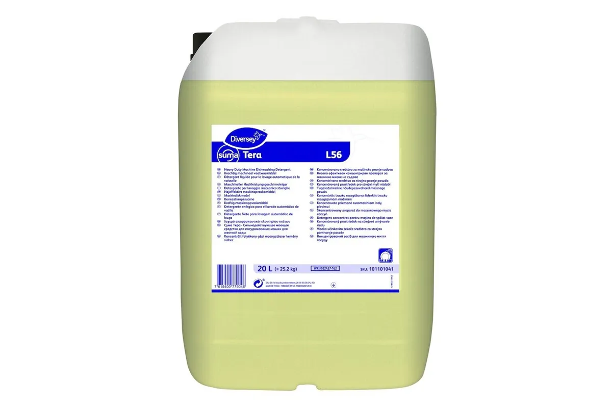SUMA TERA L56 20L W1779 skoncentrowany preparat do maszynowego mycia naczyń, do wody o średniej i wysokiej twardości Diversey 10