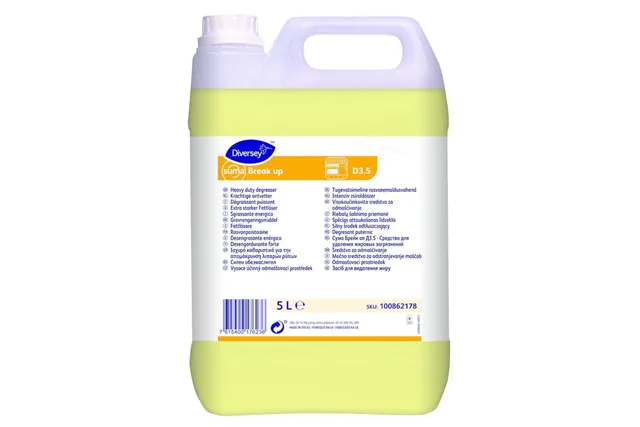SUMA BREAK UP D3.5 5L W1605+ preparat odtłuszczający, bezpieczny dla aluminium Diversey 100862178 SUMA BREAK UP D3.5 5L W1605+ preparat odtłuszczający, bezpieczny dla aluminium Diversey 100862178