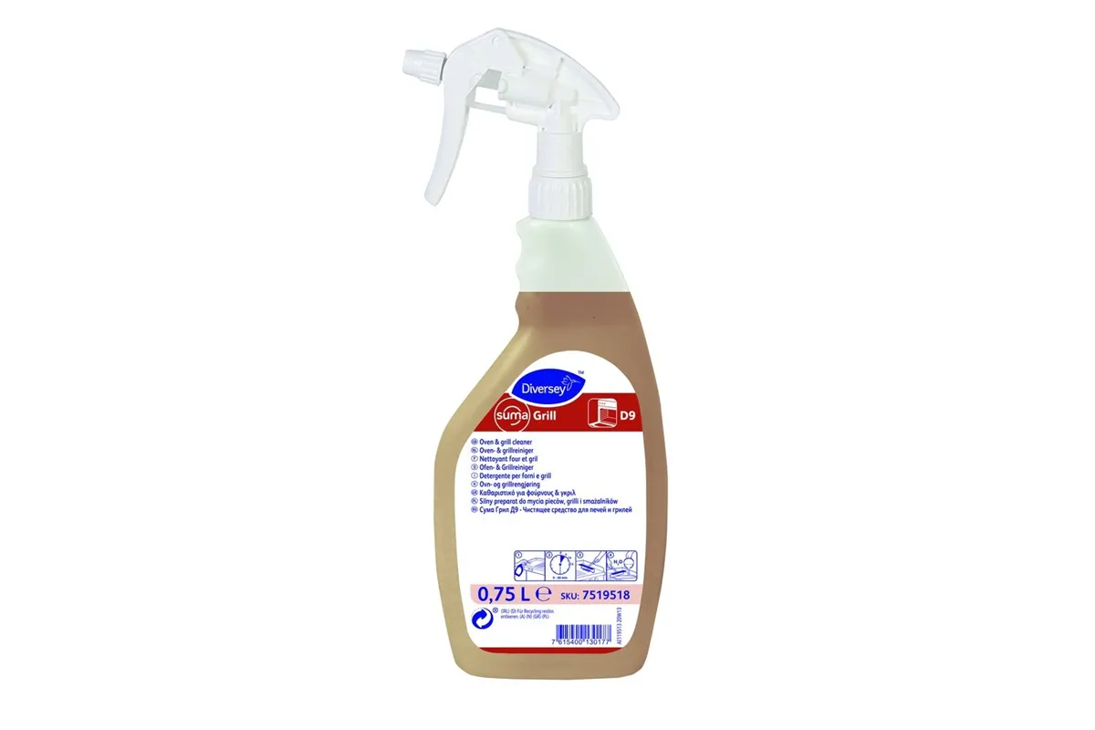 SUMA GRILL D9 0.75L W3948 X silny preparat do mycia pieców, grilli i smażalników Diversey 7519518