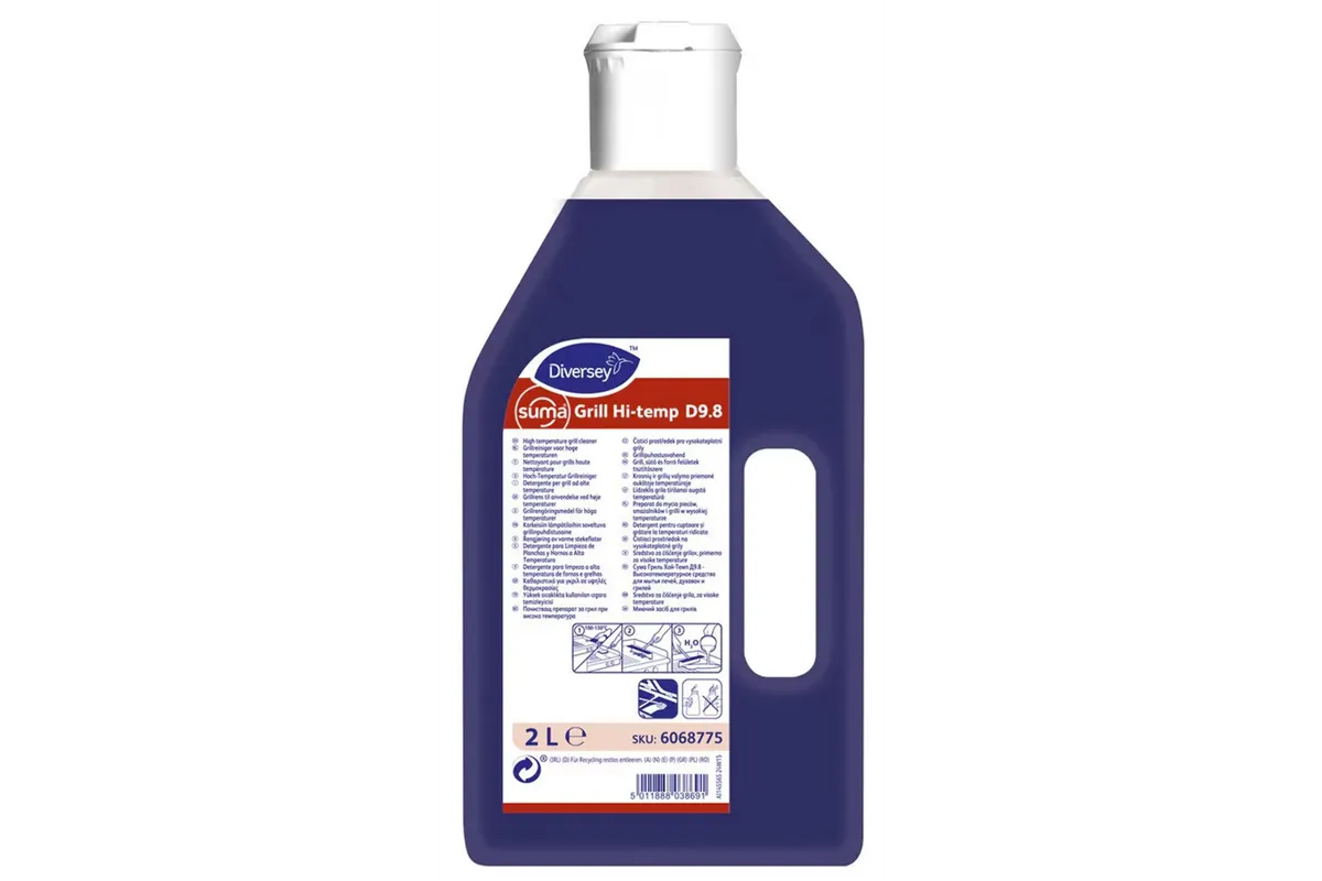 SUMA GRILL HI-TEMP D9.8 2L W1916 preparat do mycia pieców, smażalników i grilli w wysokiej temperaturze Diversey 6068775