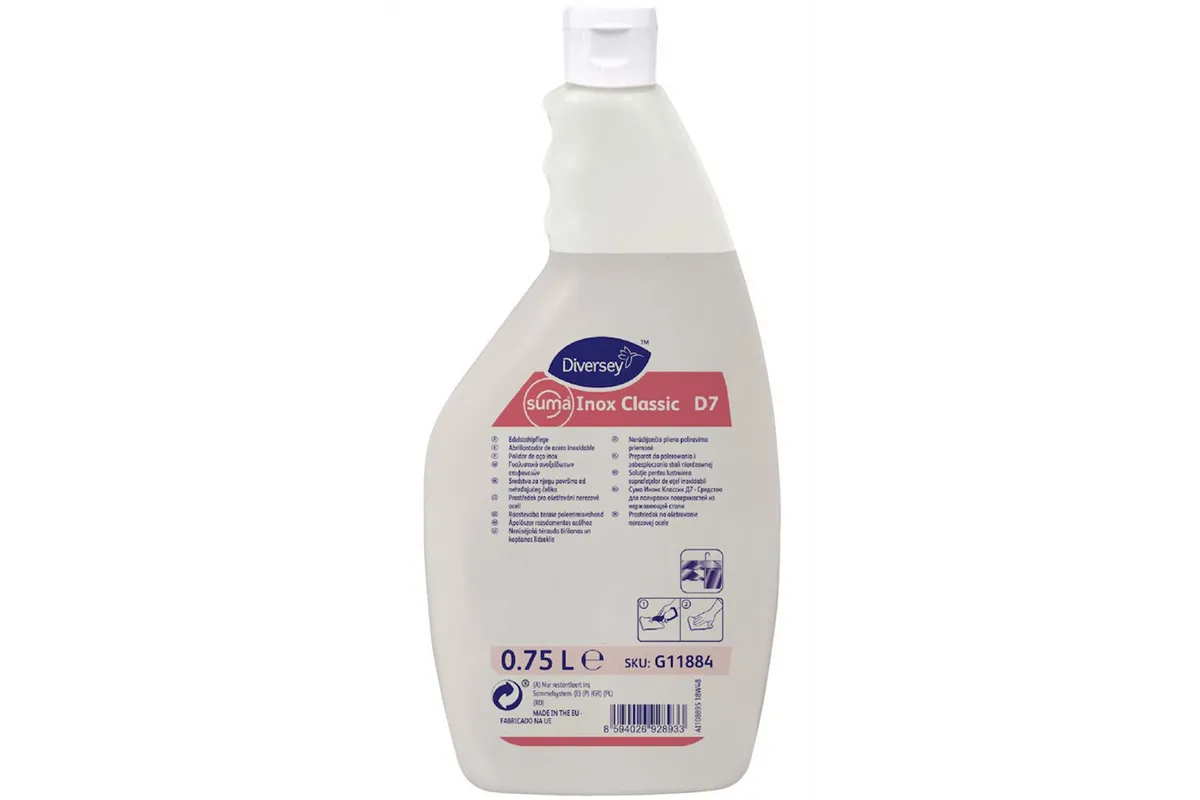 SUMA INOX CLASSIC D7 0.75L W3183 preparat do polerowania i zabezpieczania stali nierdzewnej Diversey G11884