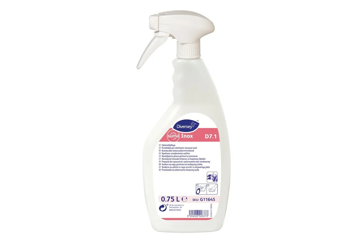 SUMA INOX D7.1 0.75L W2411 preparat do czyszczenia i polerowania stali nierdzewnej Diversey G11645