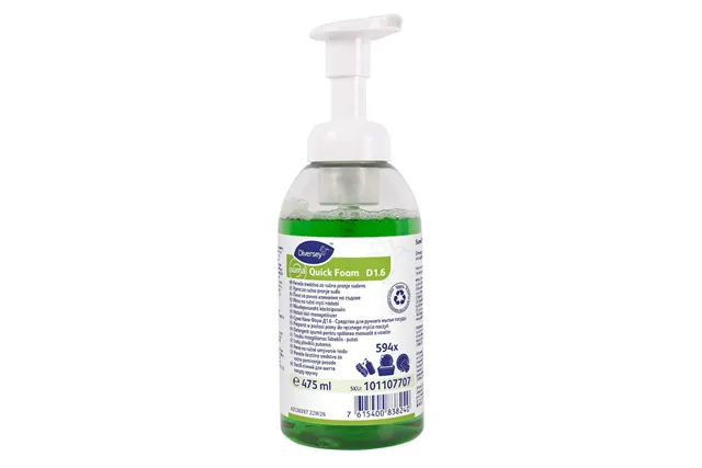 SUMA QUICK FOAM D1.6 0.475L W678 preparat do ręcznego mycia naczyń w formie piany Diversey 101107707 SUMA QUICK FOAM D1.6 0.475L W678 preparat do ręcznego mycia naczyń w formie piany Diversey 101107707