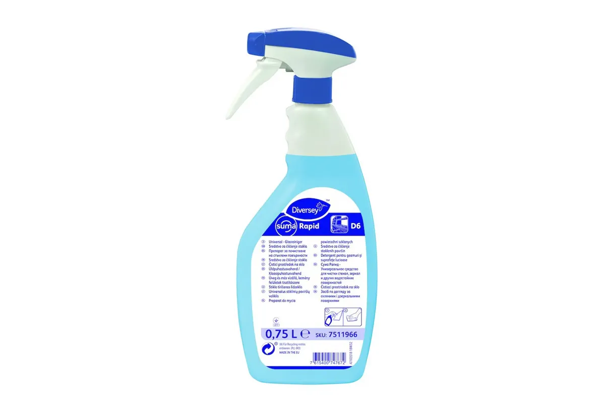 SUMA RAPID D6 0.75L W1227 preparat do mycia powierzchni szklanych Diversey 7511966