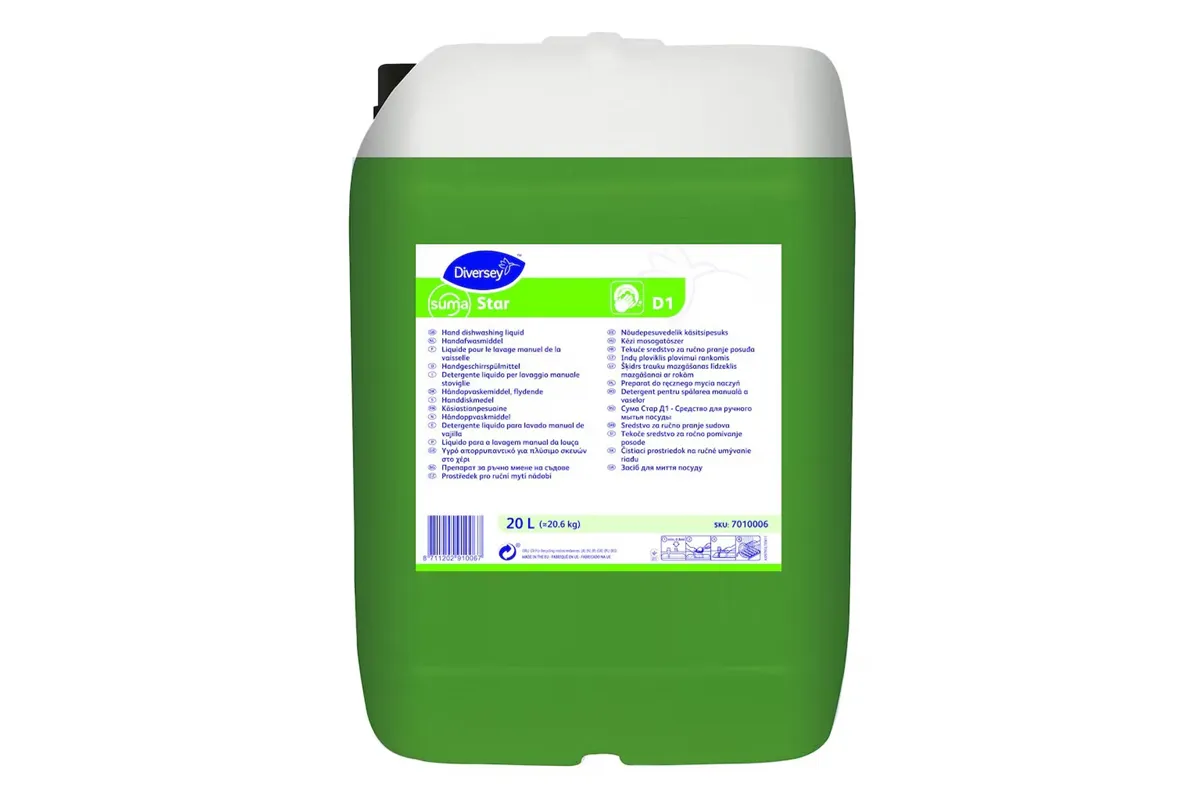 SUMA STAR D1 20L W1779+ skoncentrowany preparat do ręcznego mycia naczyń Diversey 7010006
