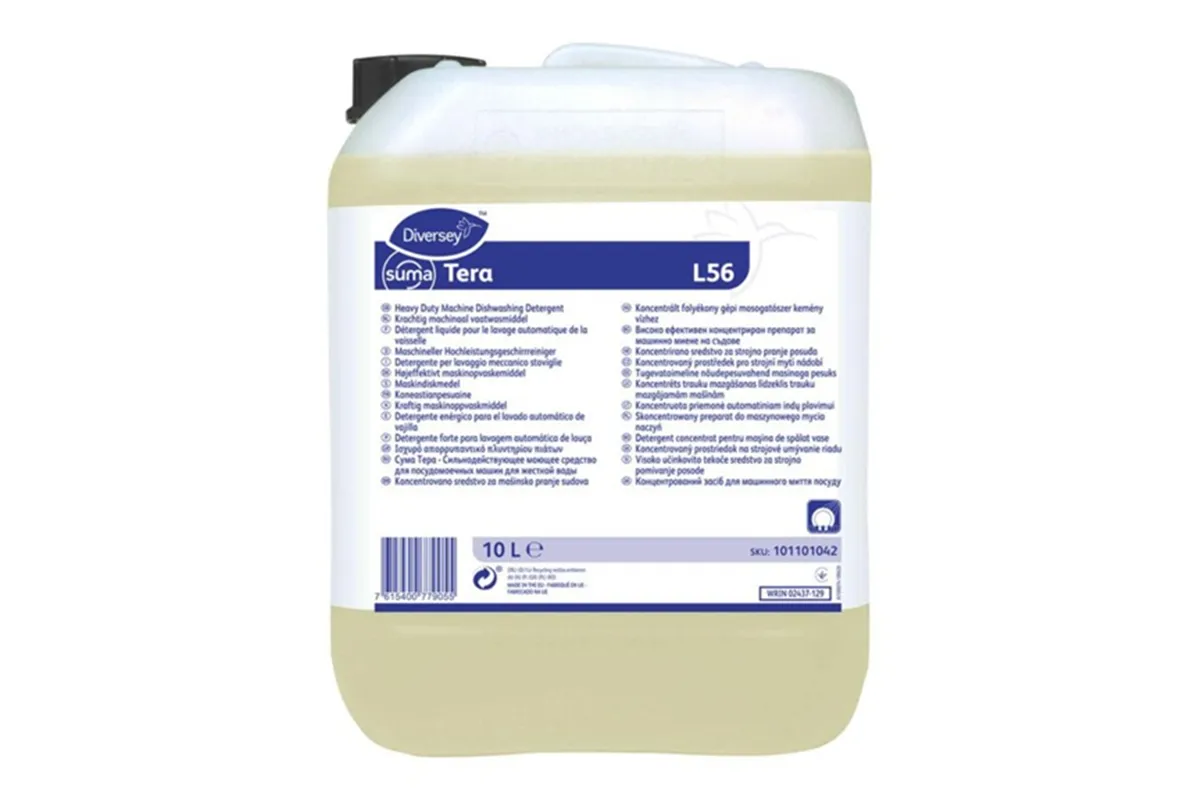 SUMA TERA L56 10L W3255 Preparat do maszynowego mycia naczyń, 
do wody o średniej i wysokiej twardości Diversey 101101042