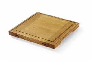 Deska dębowa do serwowania, 270x270x20mm Hendi 505472